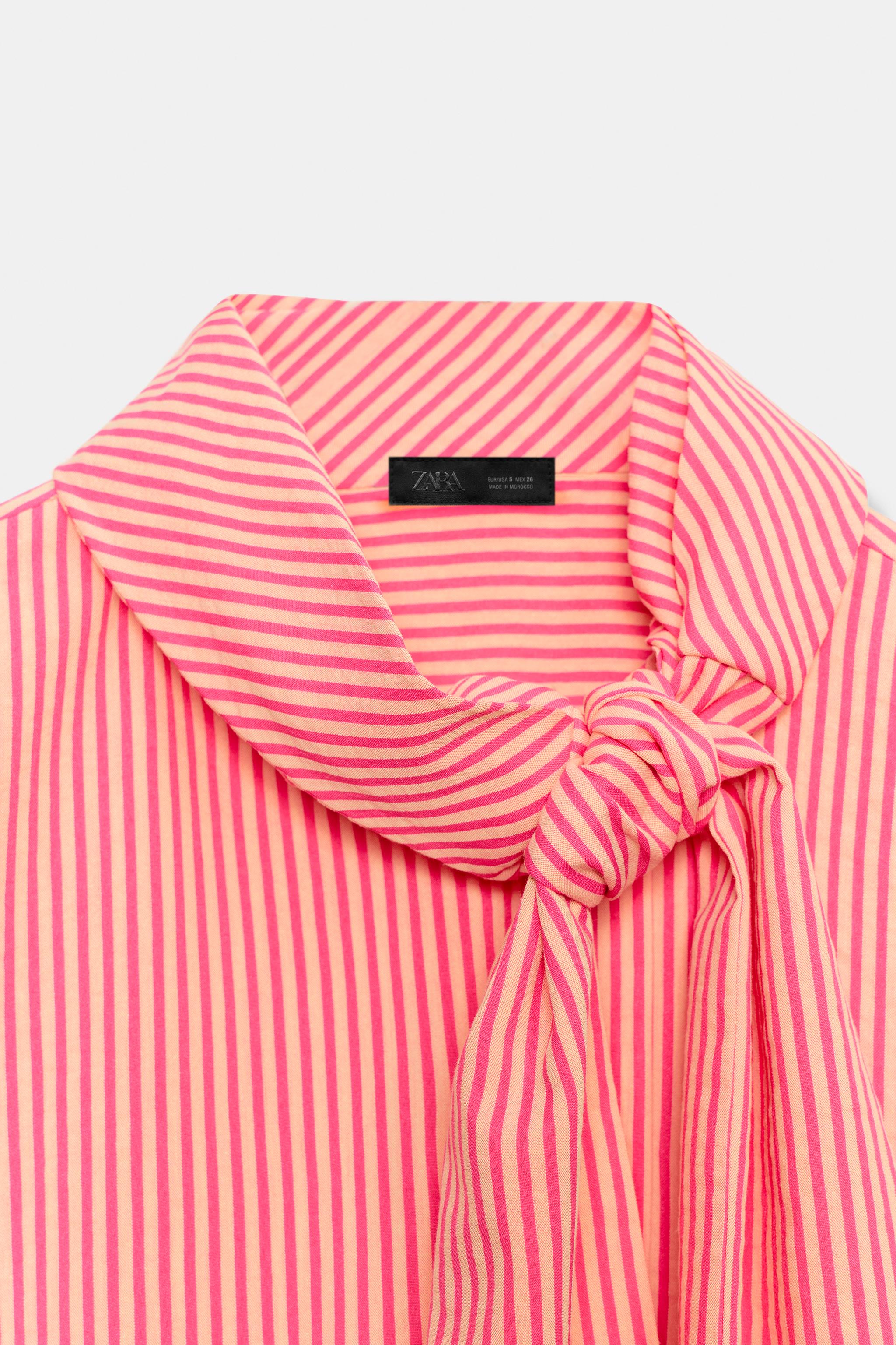 TIED STRIPED SHIRT